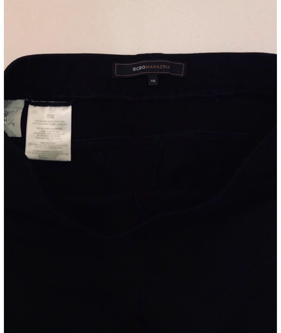 BCBG MAXAZRIA Черные вискозные брюки узкие, фото 3