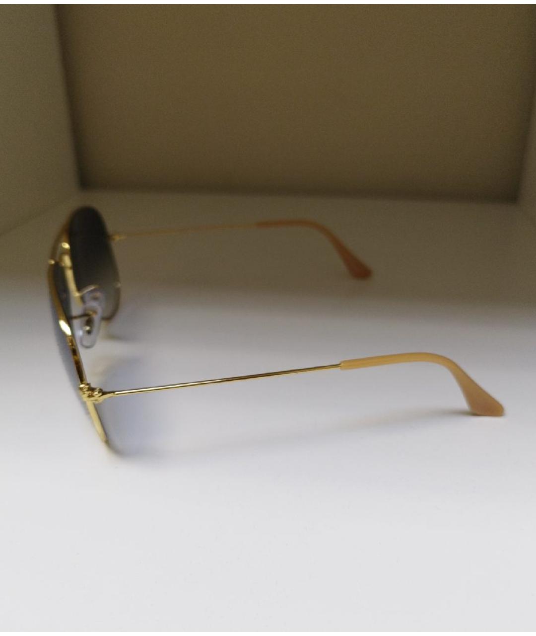 RAY BAN Голубые металлические солнцезащитные очки, фото 6