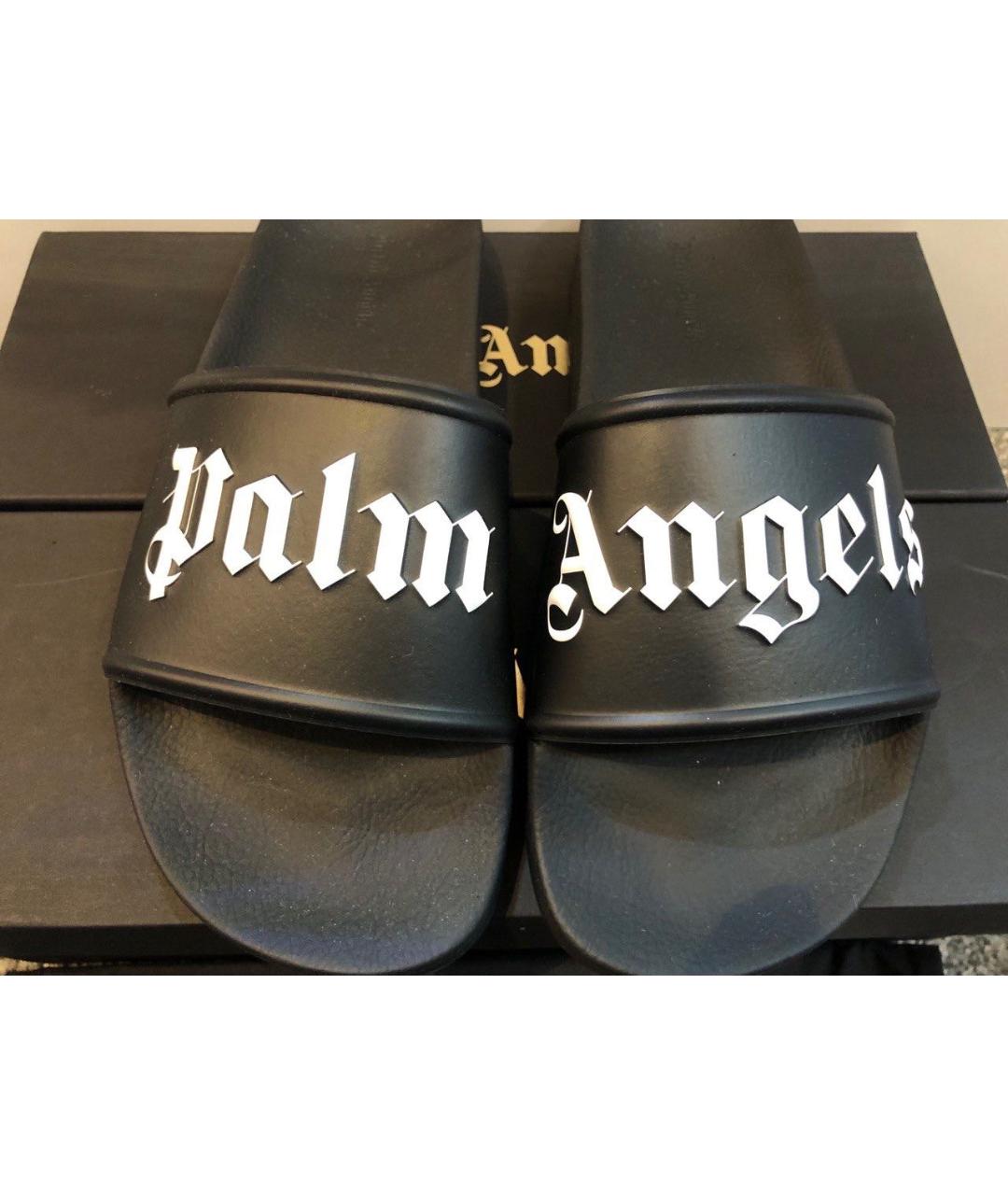 PALM ANGELS Черные шлепанцы, фото 3