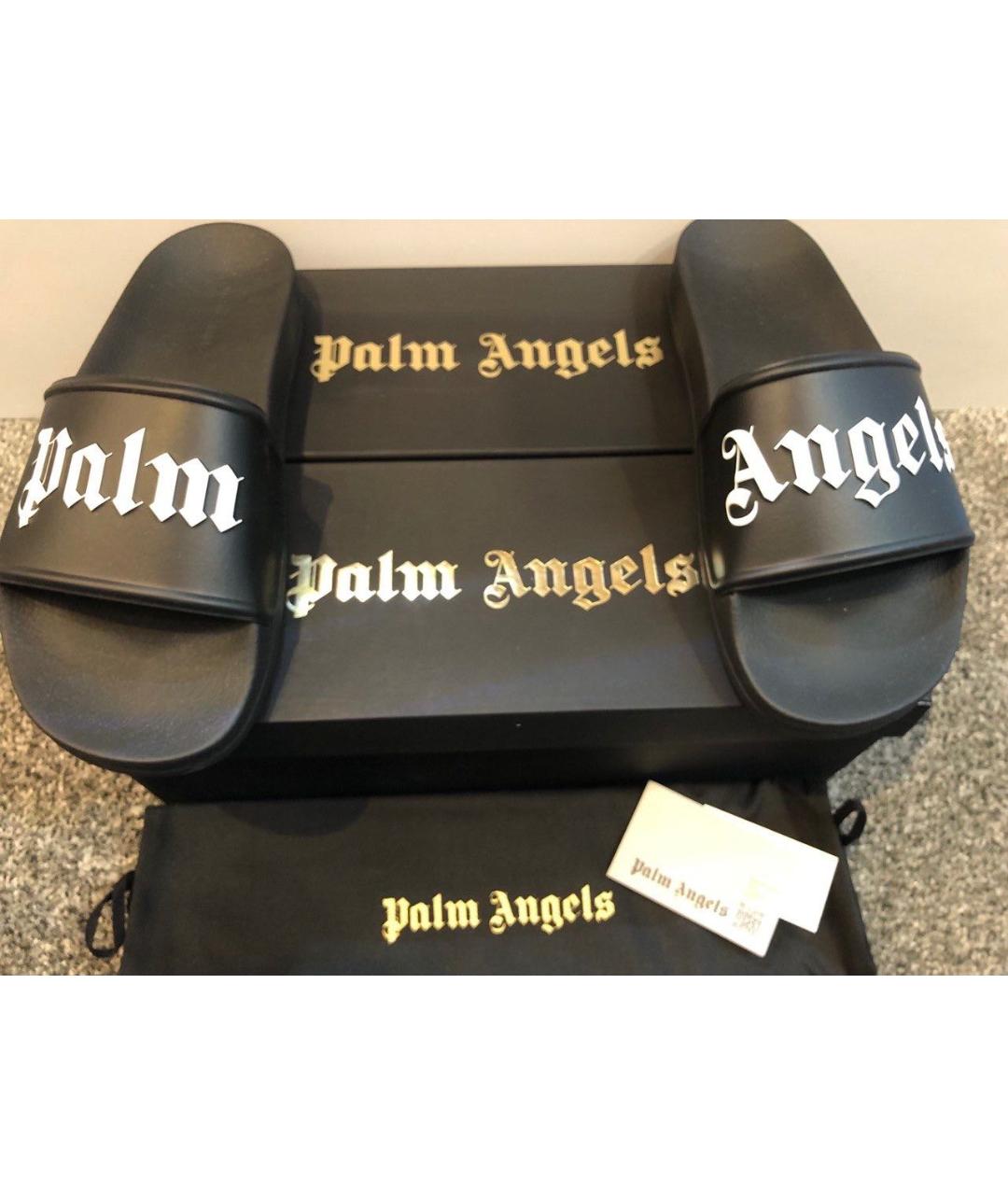 PALM ANGELS Черные шлепанцы, фото 2