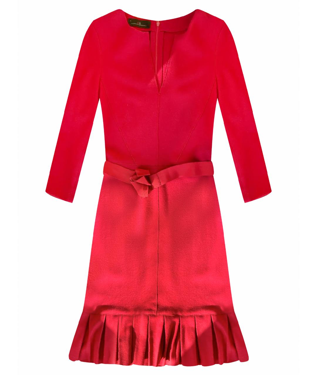 CAROLINA HERRERA Красное кашемировое повседневное платье, фото 1
