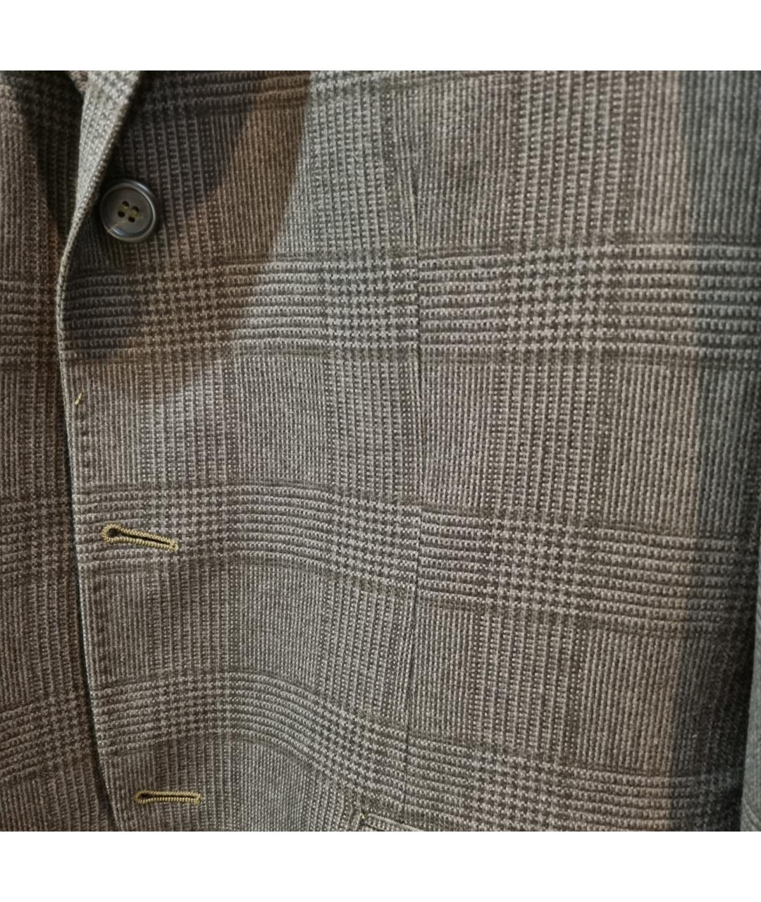 BRUNELLO CUCINELLI Коричневый шерстяной пиджак, фото 4