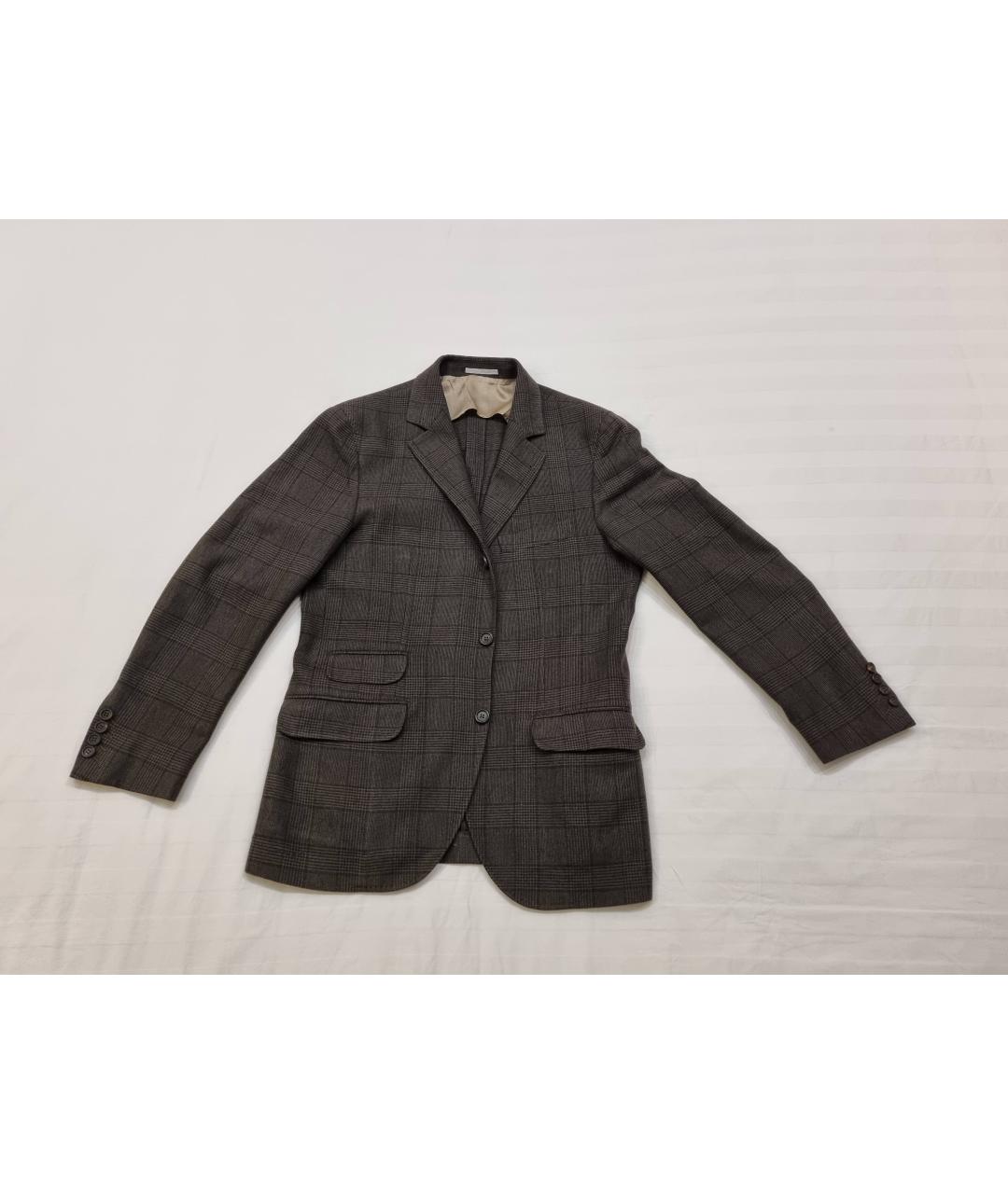 BRUNELLO CUCINELLI Коричневый шерстяной пиджак, фото 7