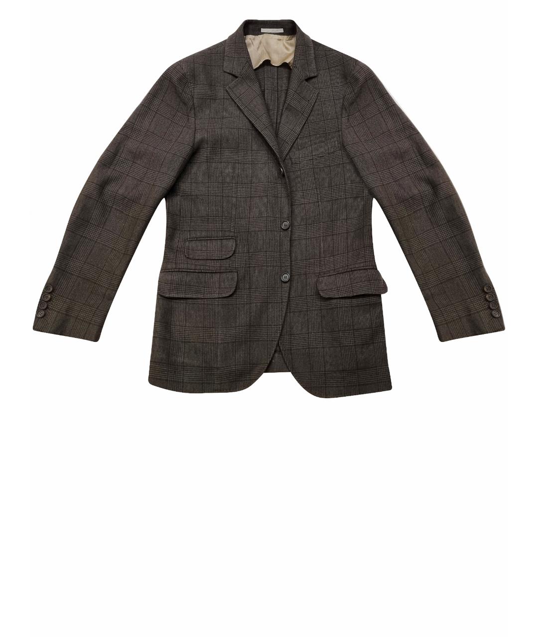 BRUNELLO CUCINELLI Коричневый шерстяной пиджак, фото 1