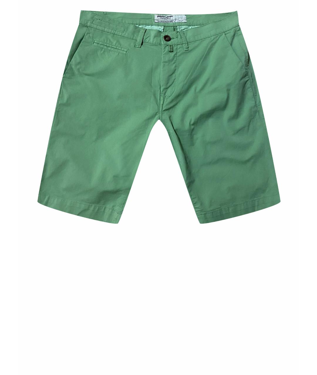 PIERRE CARDIN Зеленые хлопко-эластановые шорты, фото 1