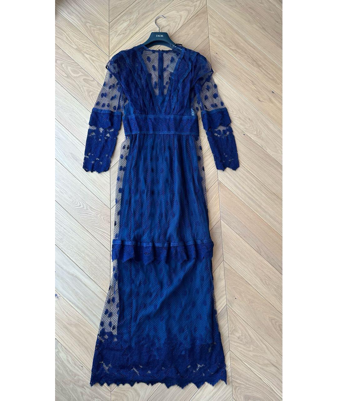 BURBERRY Темно-синее шелковое коктейльное платье, фото 5
