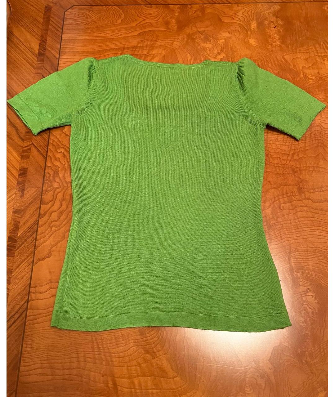 BLUGIRL Зеленая шерстяная футболка, фото 2