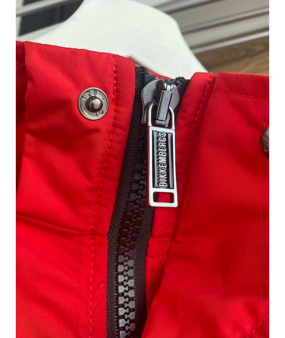 BIKKEMBERGS Красная полиэстеровая куртка, фото 4