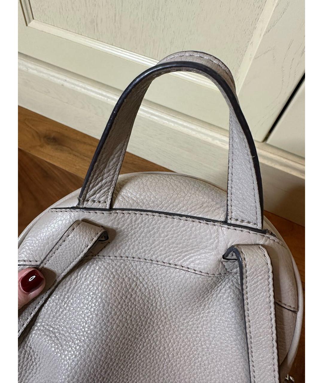 MICHAEL KORS Серый кожаный рюкзак, фото 7