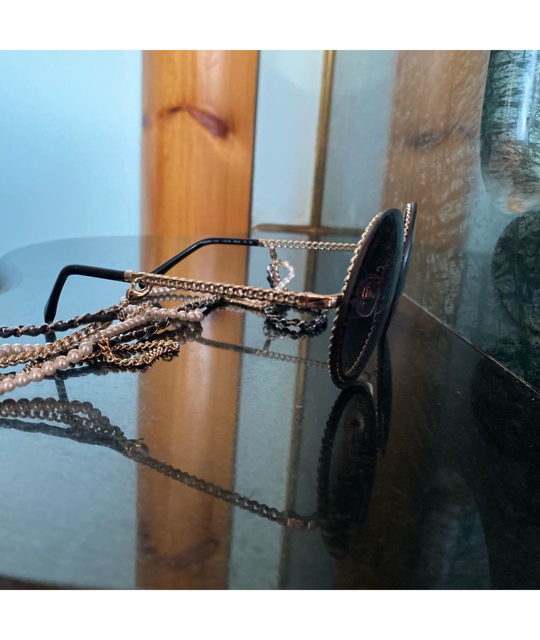CHANEL PRE-OWNED Фиолетовые металлические солнцезащитные очки, фото 2