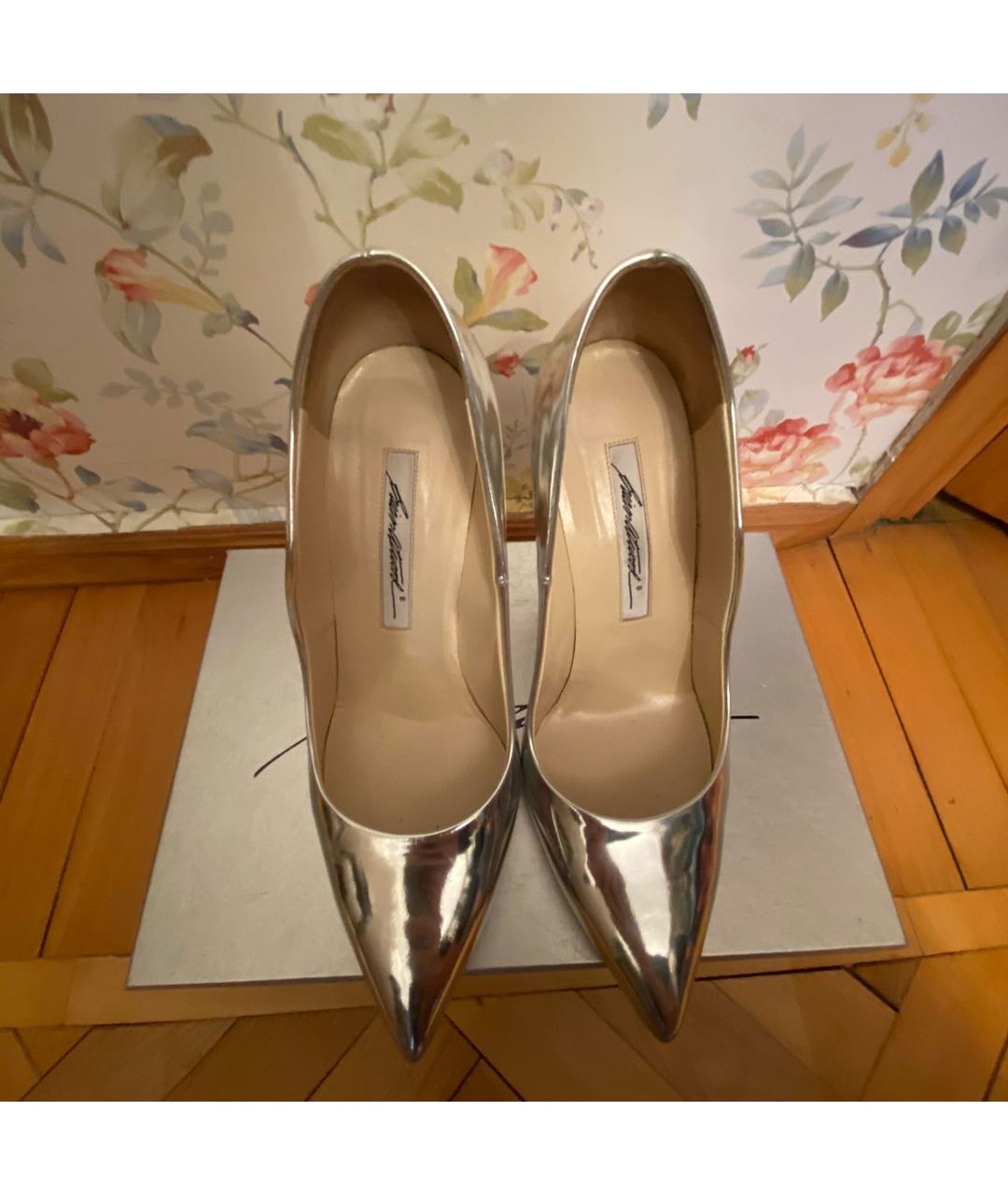 BRIAN ATWOOD Серебряные туфли из лакированной кожи, фото 2