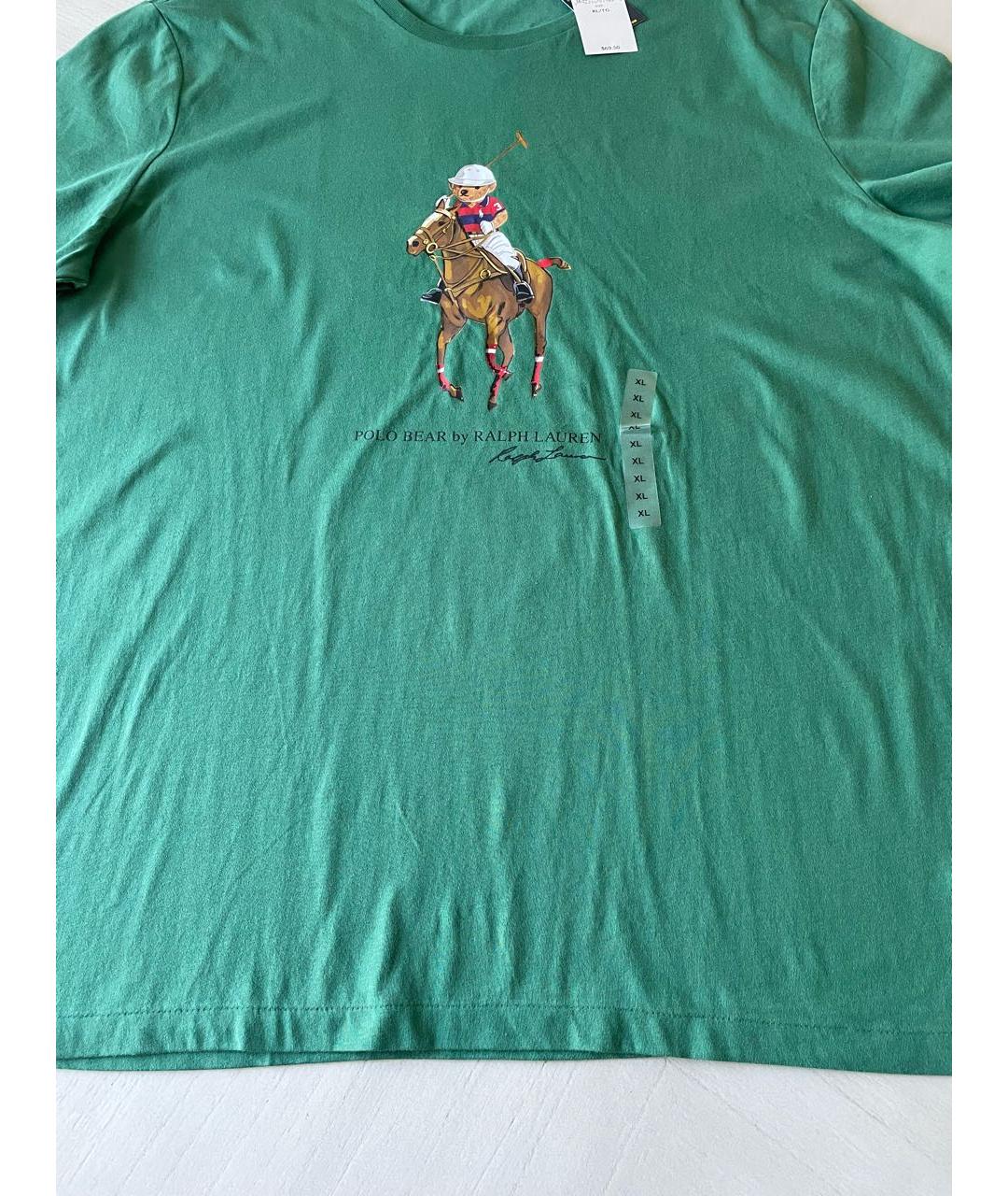 POLO RALPH LAUREN Зеленая хлопковая футболка, фото 2