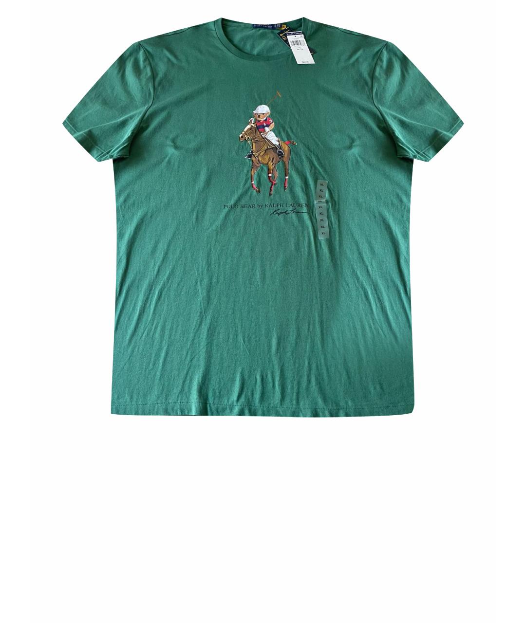 POLO RALPH LAUREN Зеленая хлопковая футболка, фото 1