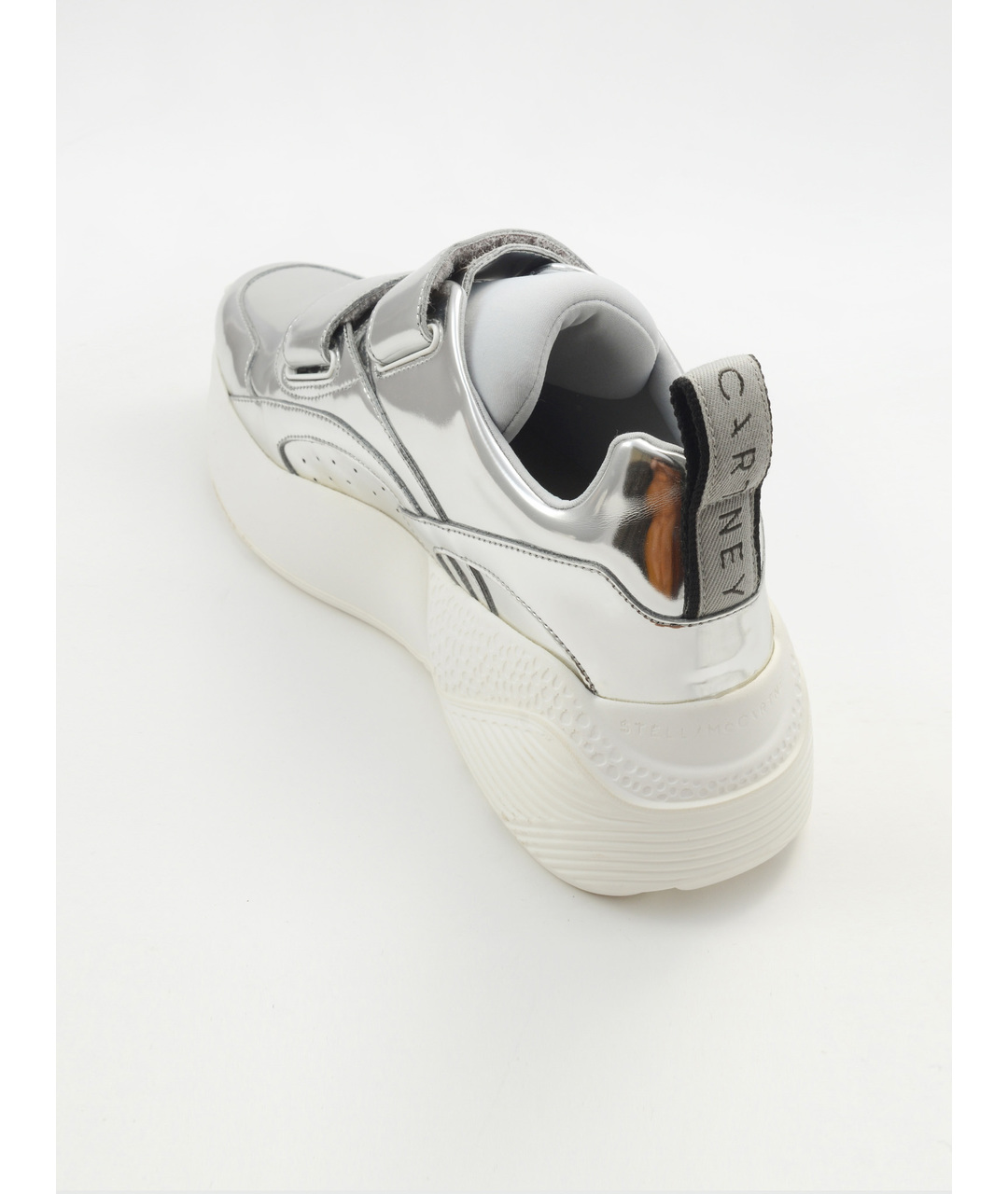 STELLA MCCARTNEY Серебряные кроссовки из искусственной кожи, фото 3