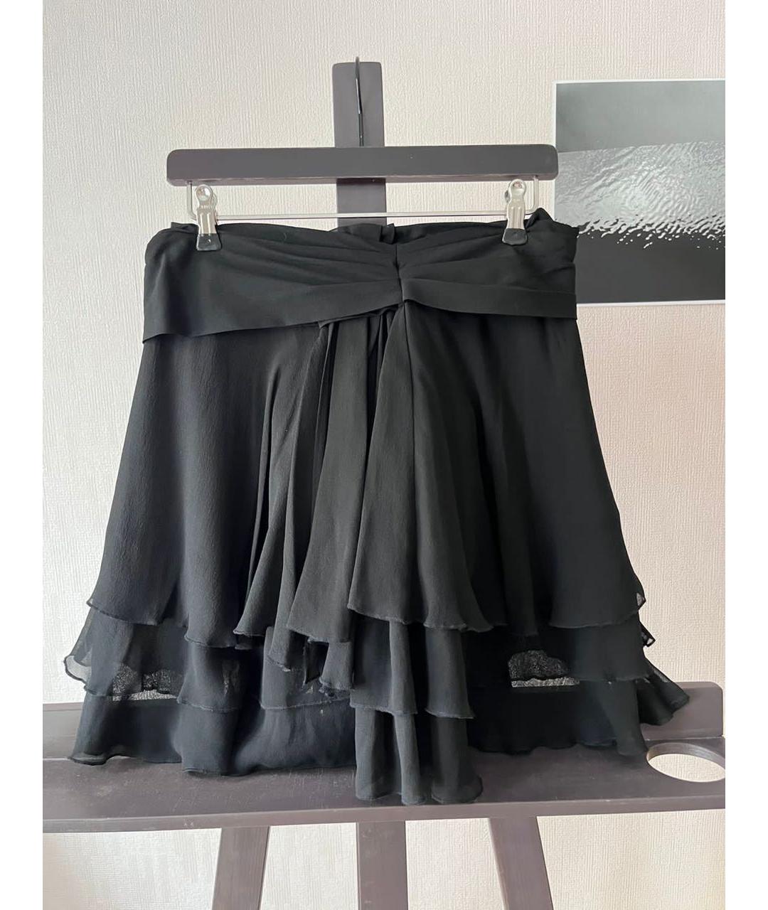 SEE BY CHLOE Черная шелковая юбка миди, фото 6