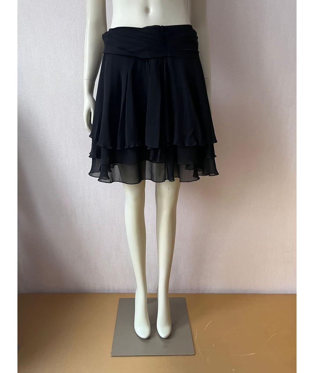 SEE BY CHLOE Черная шелковая юбка миди, фото 4