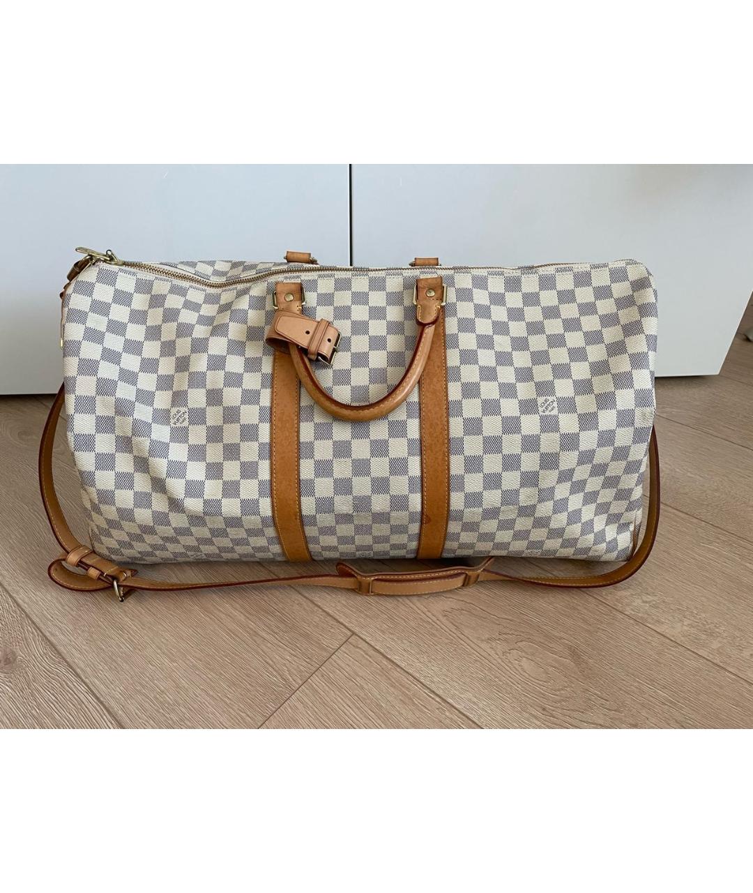LOUIS VUITTON Белая дорожная/спортивная сумка, фото 9
