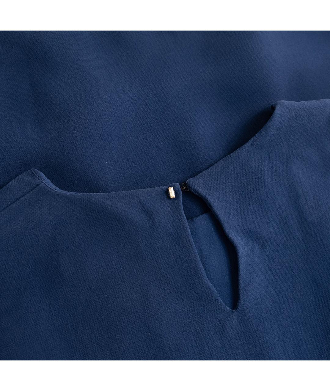 SPORTMAX Синяя шелковая блузы, фото 5