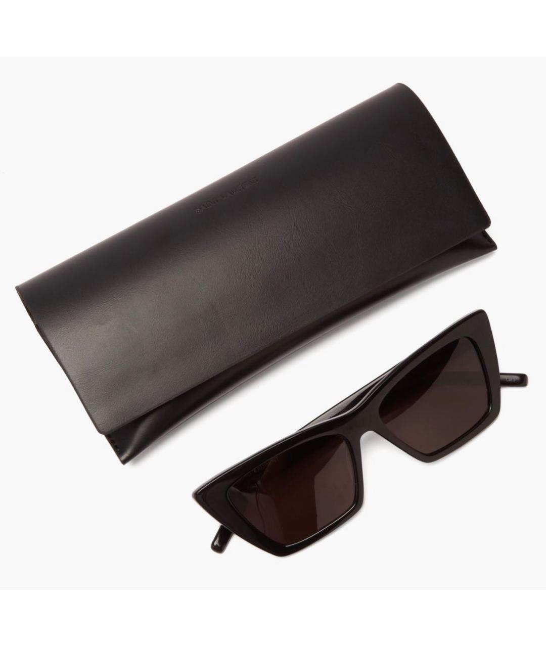 SAINT LAURENT Черные пластиковые солнцезащитные очки, фото 3