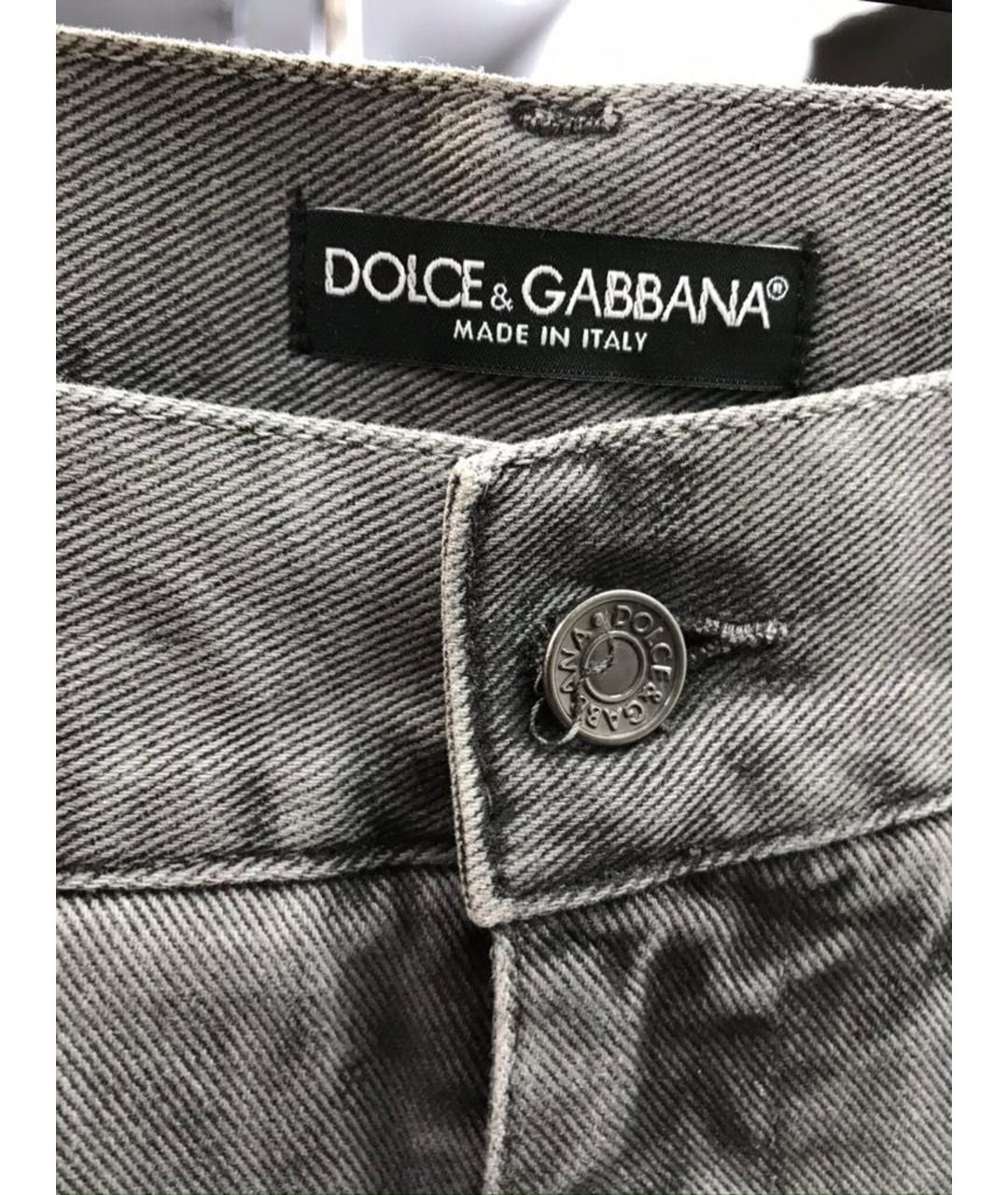 DOLCE&GABBANA Серые прямые джинсы, фото 4