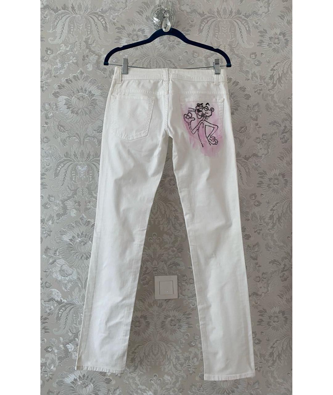 ICEBERG Белые хлопко-эластановые прямые джинсы, фото 2