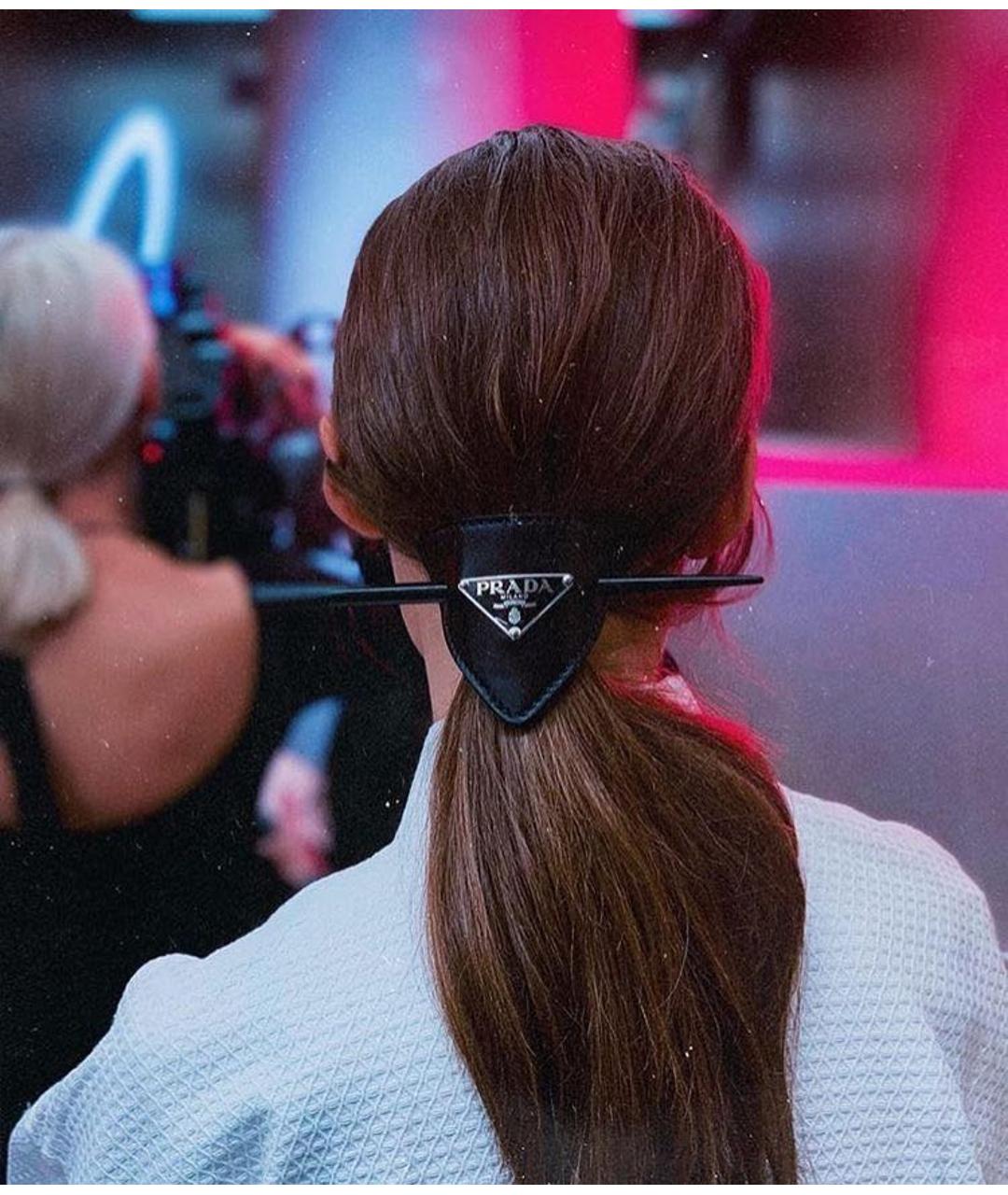 PRADA Черная заколка, фото 5