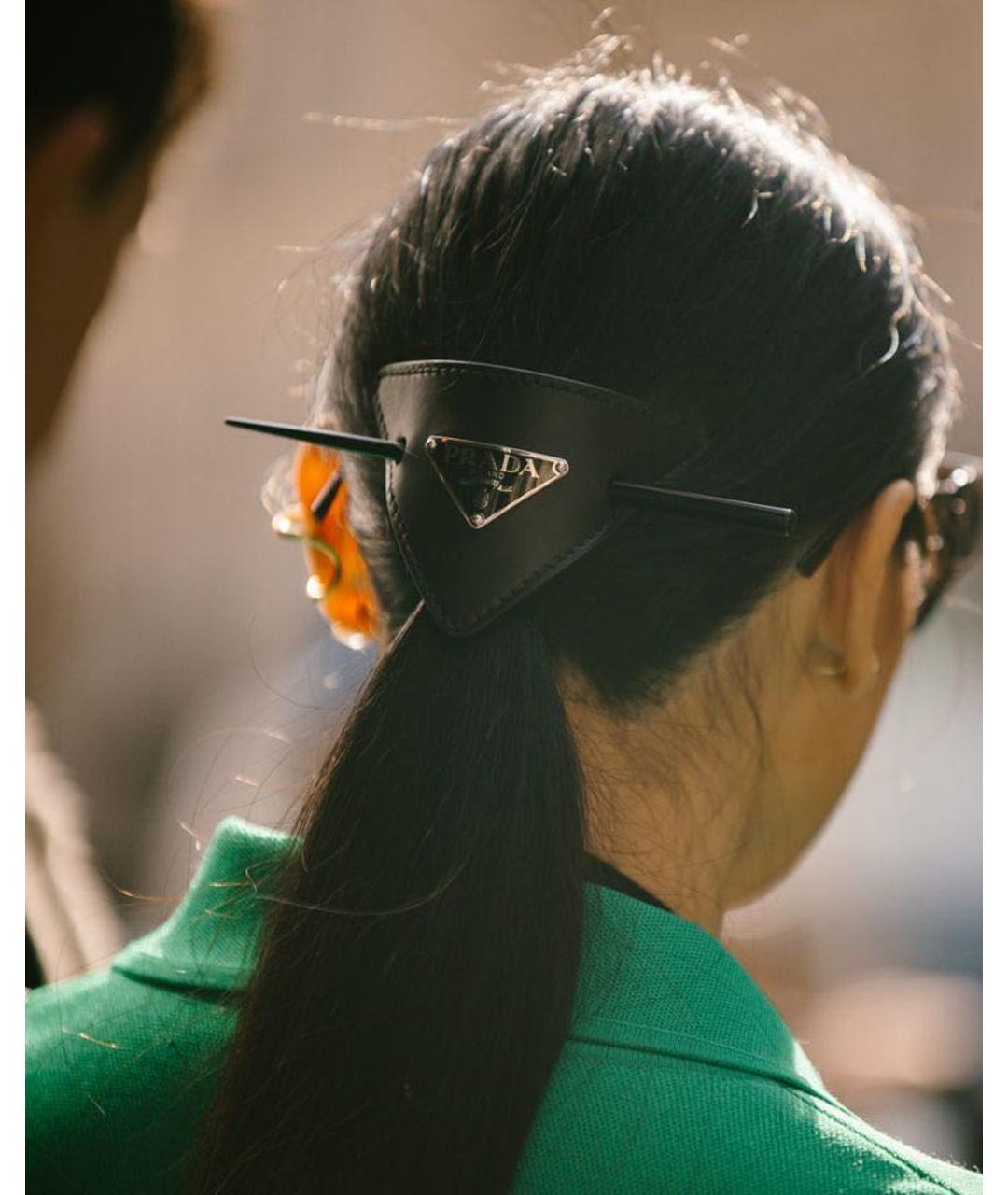 PRADA Черная заколка, фото 6