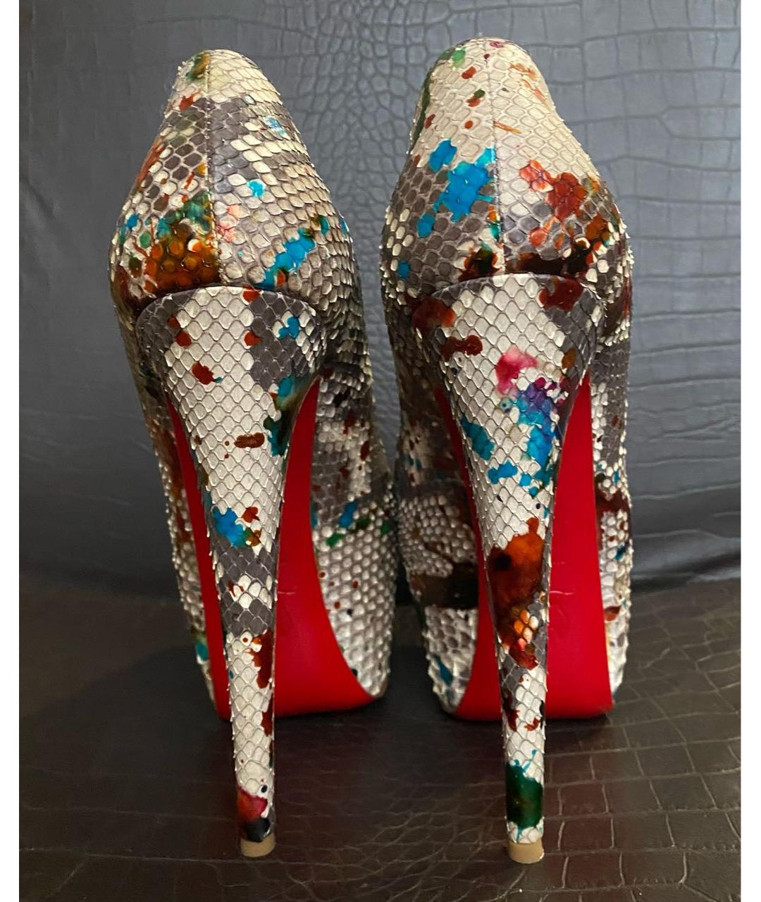 CHRISTIAN LOUBOUTIN Мульти туфли из экзотической кожи, фото 4