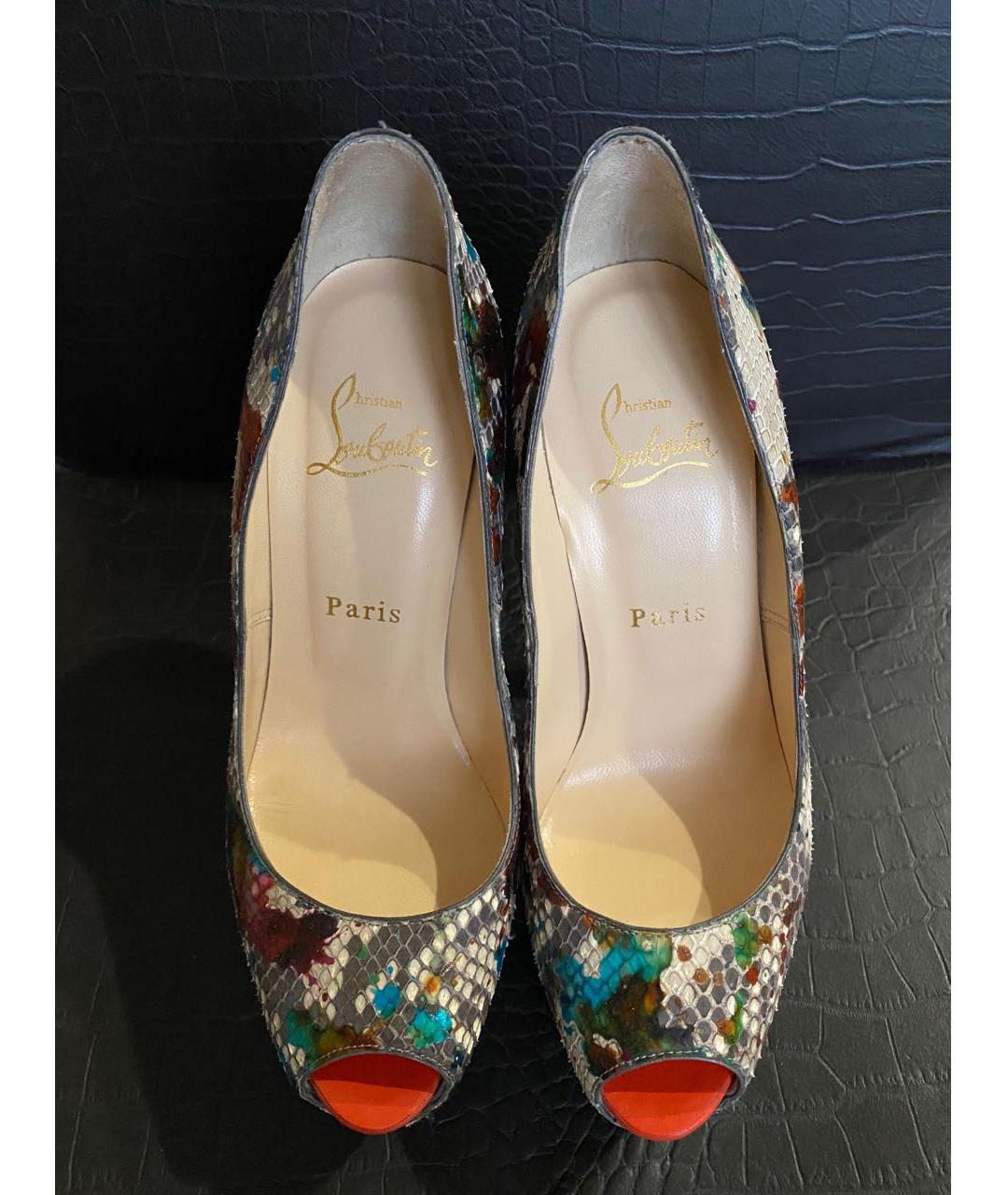 CHRISTIAN LOUBOUTIN Мульти туфли из экзотической кожи, фото 3