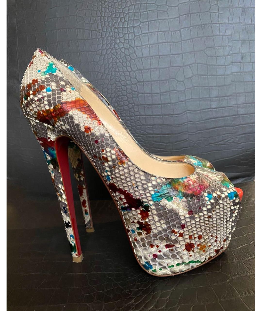 CHRISTIAN LOUBOUTIN Мульти туфли из экзотической кожи, фото 7