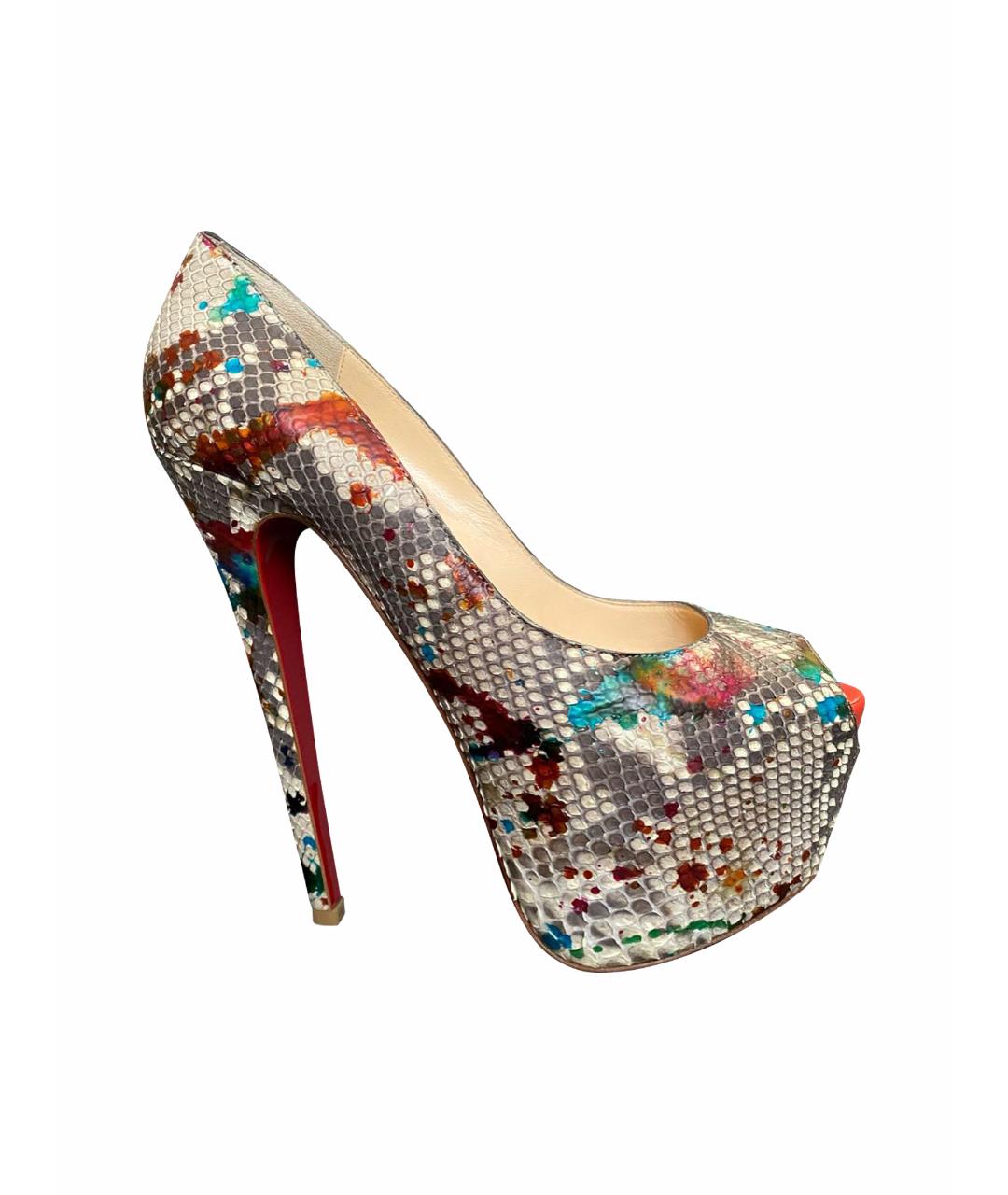 CHRISTIAN LOUBOUTIN Мульти туфли из экзотической кожи, фото 1