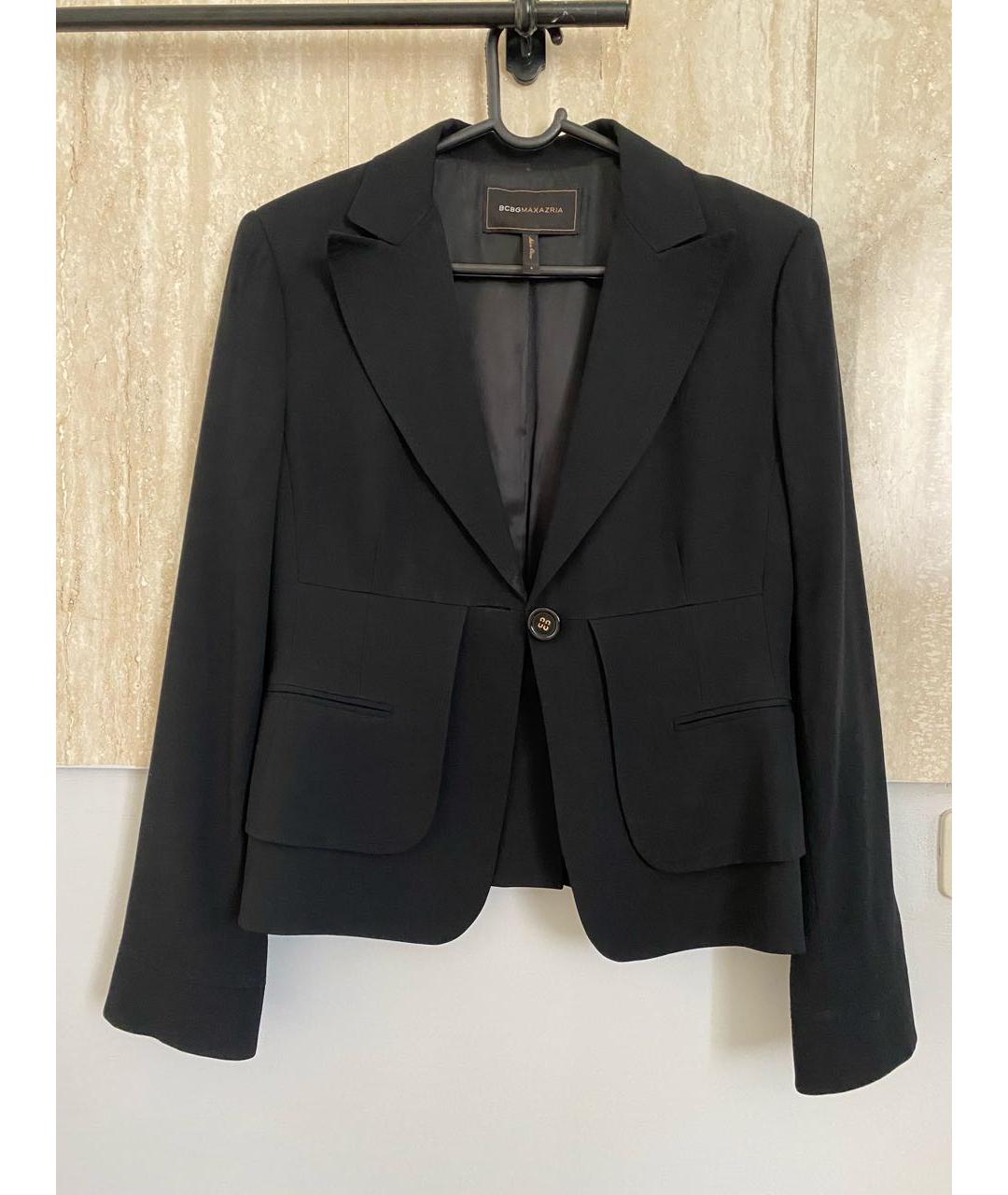 BCBG MAXAZRIA Черный вискозный жакет/пиджак, фото 9