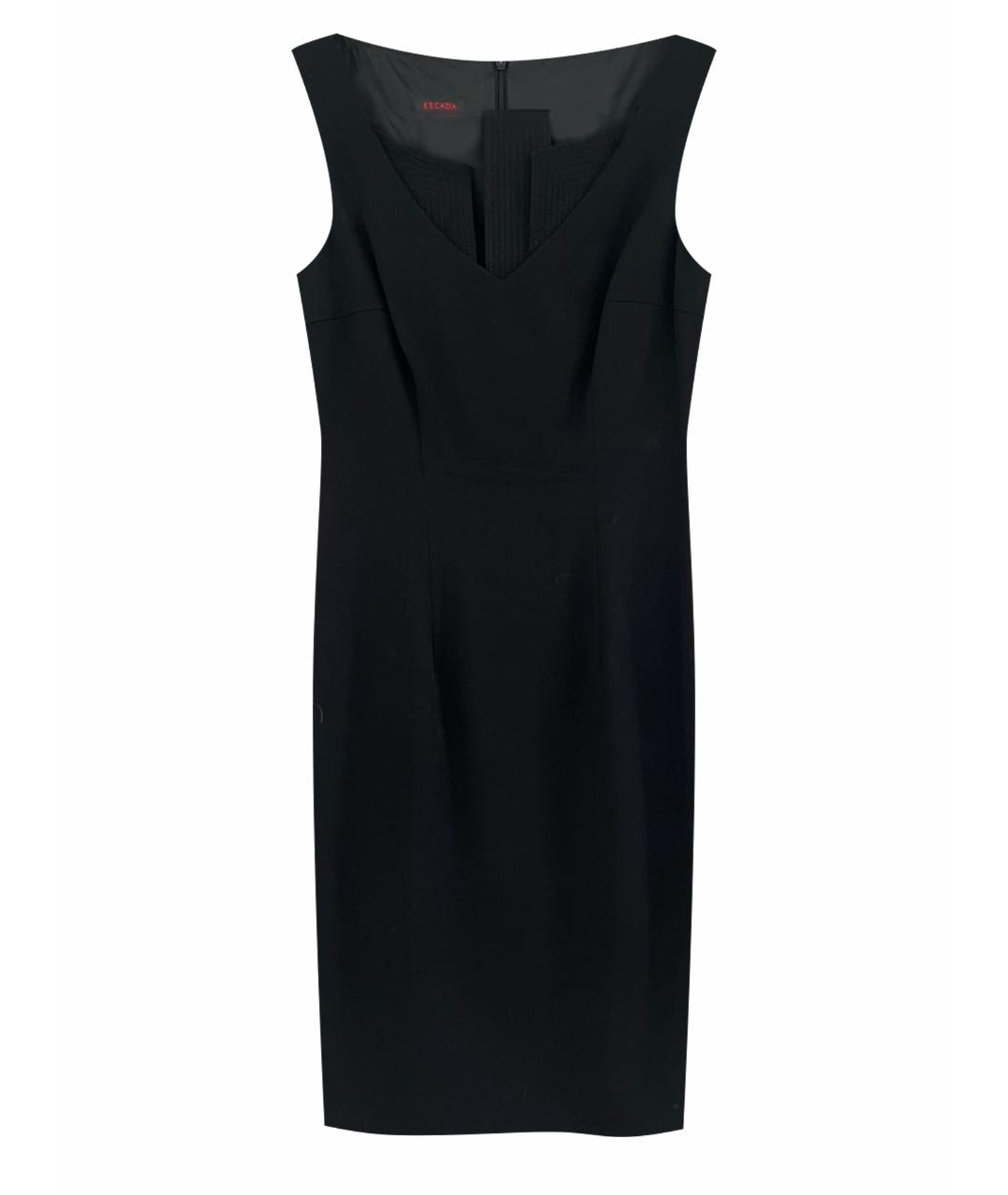 ESCADA Черное шерстяное вечернее платье, фото 1