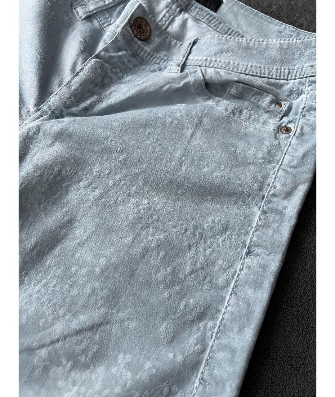 MARC CAIN Голубые хлопко-эластановые джинсы слим, фото 4