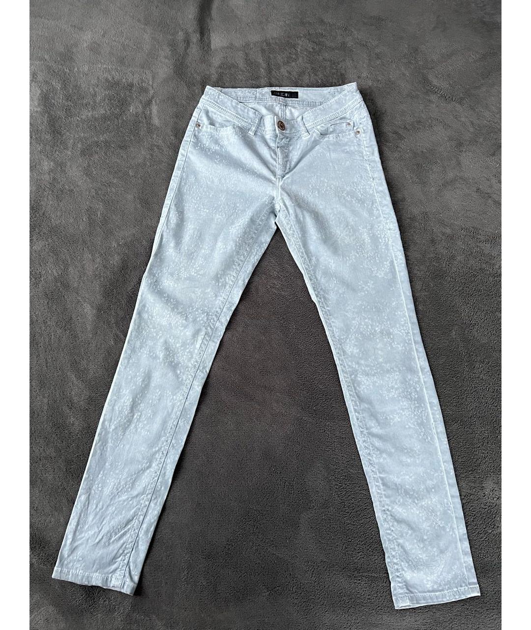 MARC CAIN Голубые хлопко-эластановые джинсы слим, фото 9