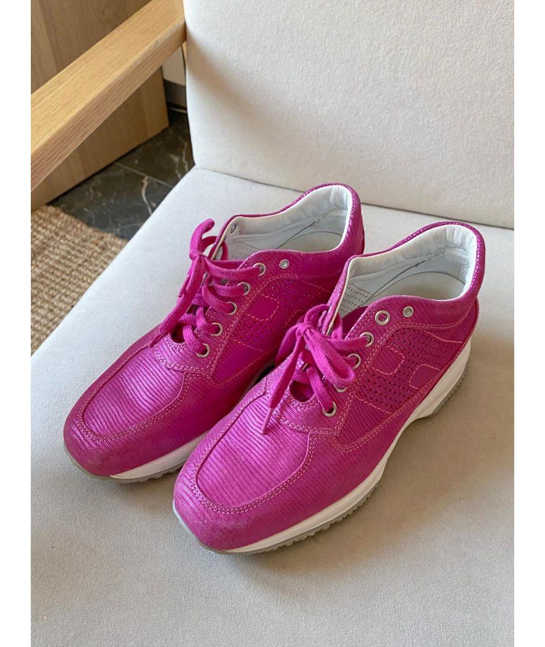 HOGAN Фуксия лоферы и мокасины, фото 1