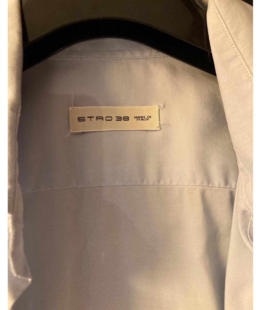 ETRO Бирюзовая хлопковая кэжуал рубашка, фото 3