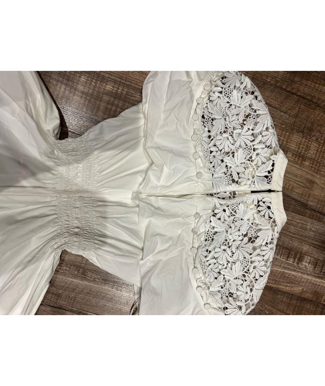 SELF-PORTRAIT Белое хлопковое платье, фото 4