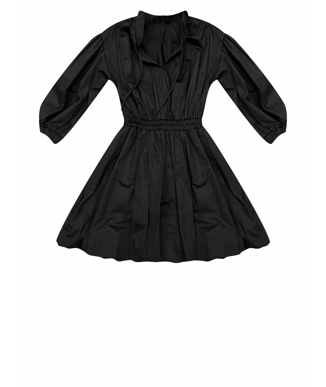 12 STOREEZ Черное хлопковое повседневное платье, фото 1