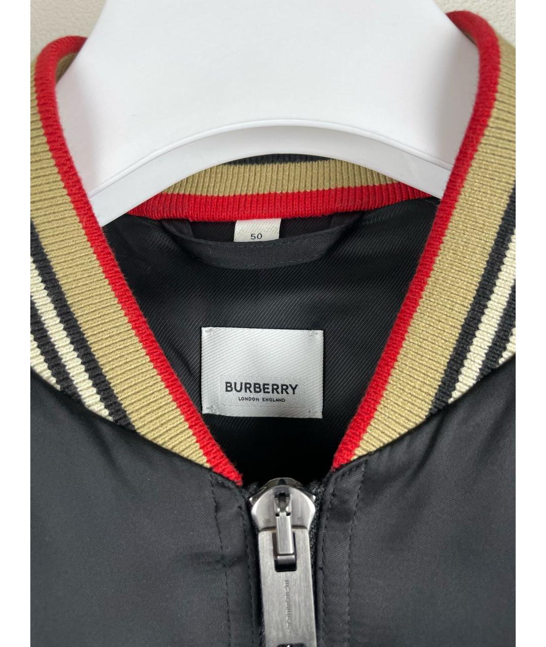 BURBERRY Черная полиэстеровая куртка, фото 3