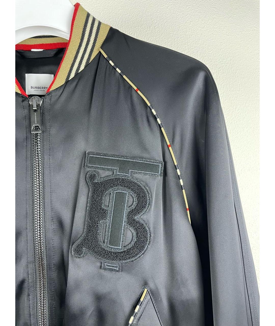 BURBERRY Черная полиэстеровая куртка, фото 4