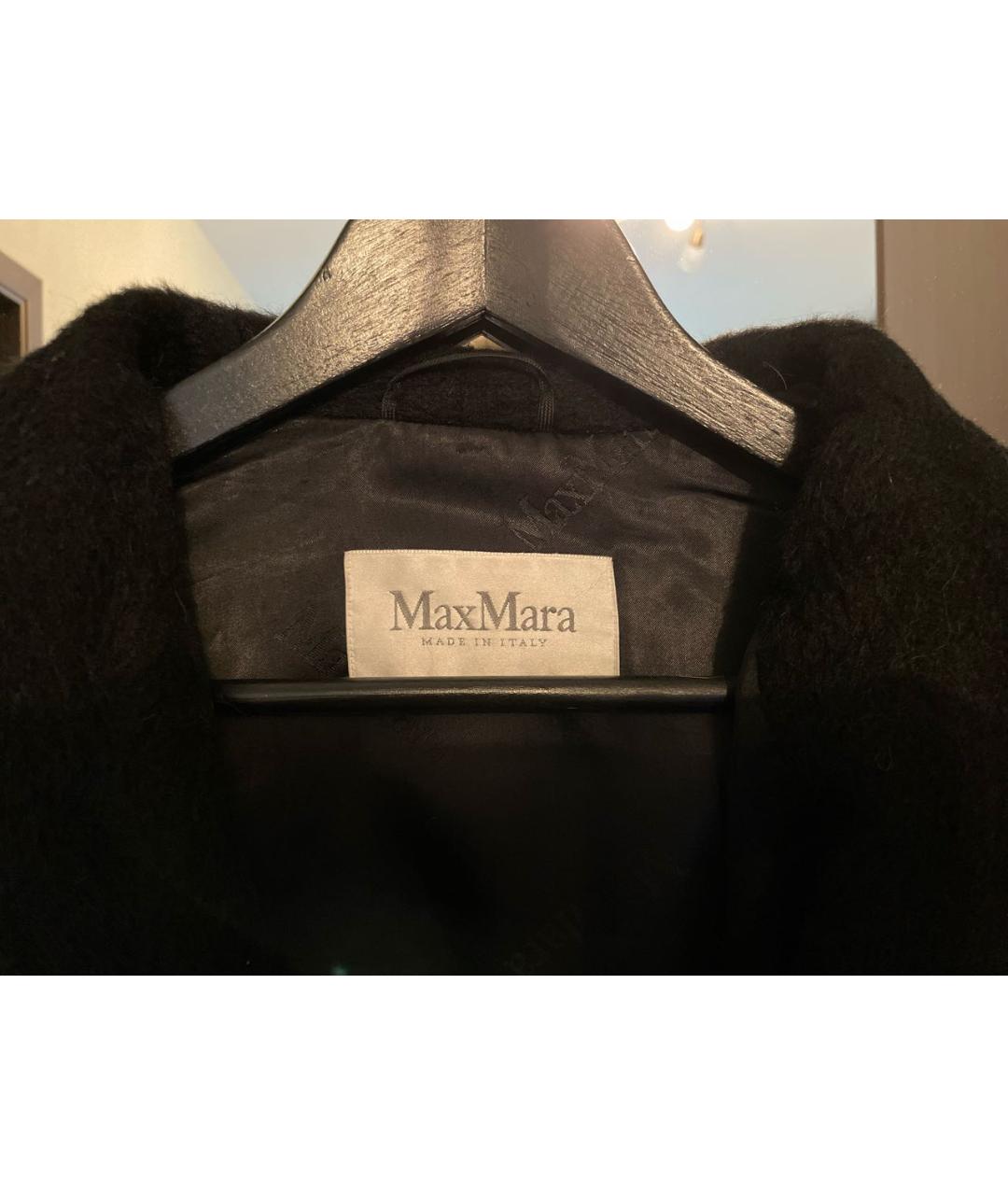 MAX MARA Черное меховое пальто, фото 3
