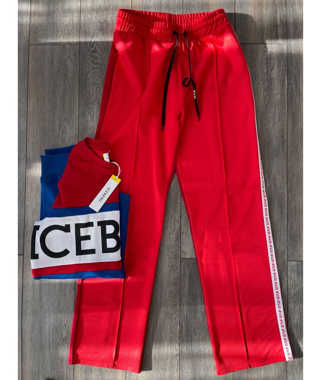 ICE PLAY Красные хлопко-эластановые спортивные брюки и шорты, фото 2