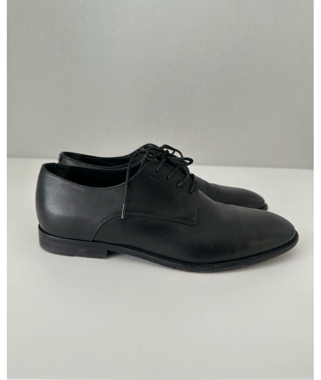ARMANI COLLEZIONI Черные кожаные туфли, фото 6