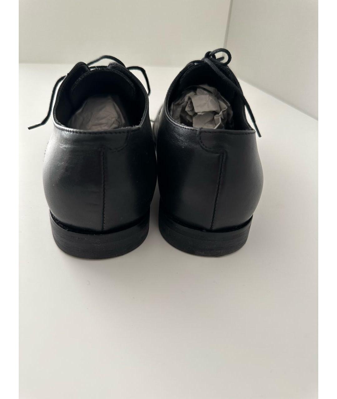 ARMANI COLLEZIONI Черные кожаные туфли, фото 4
