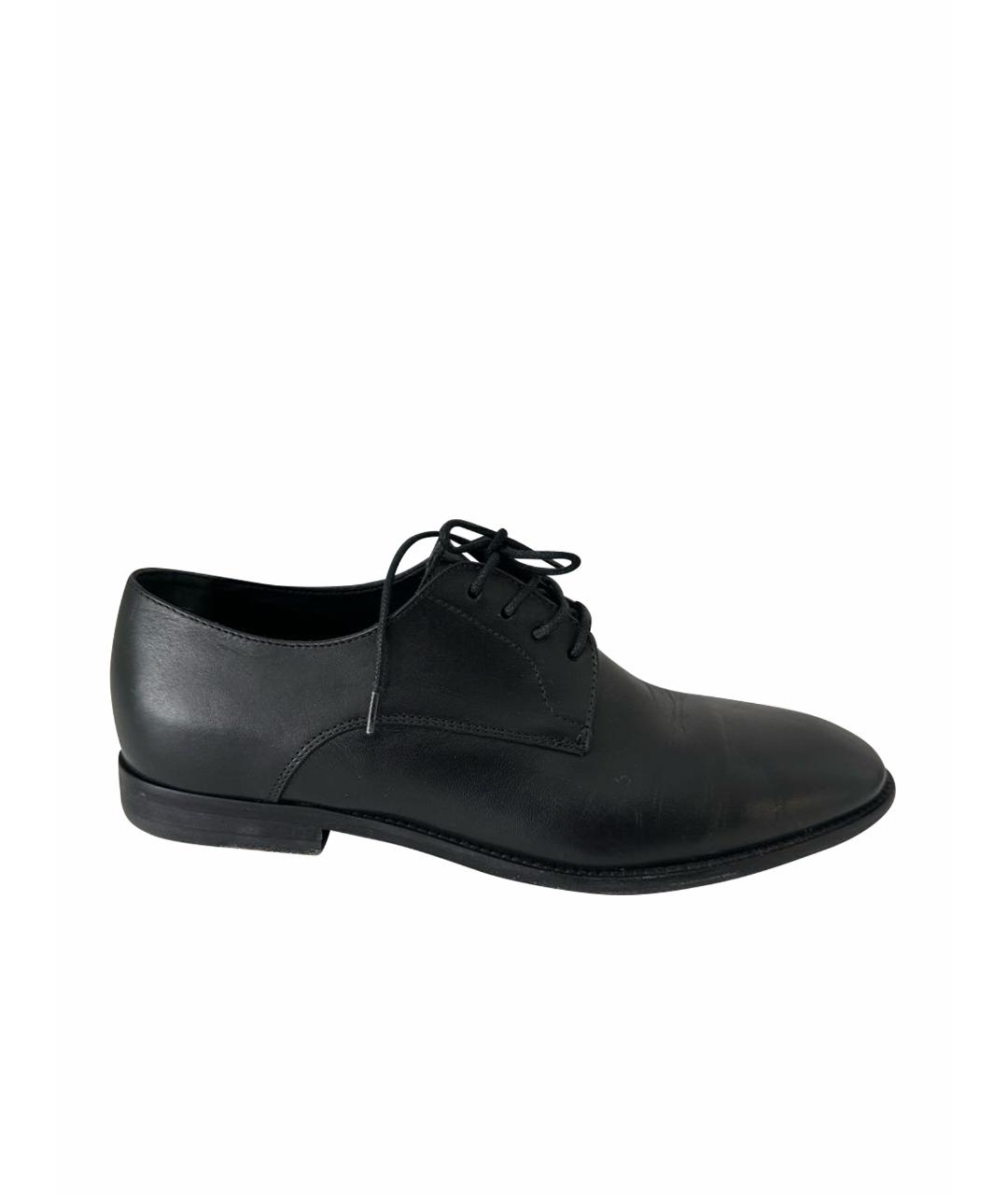 ARMANI COLLEZIONI Черные кожаные туфли, фото 1