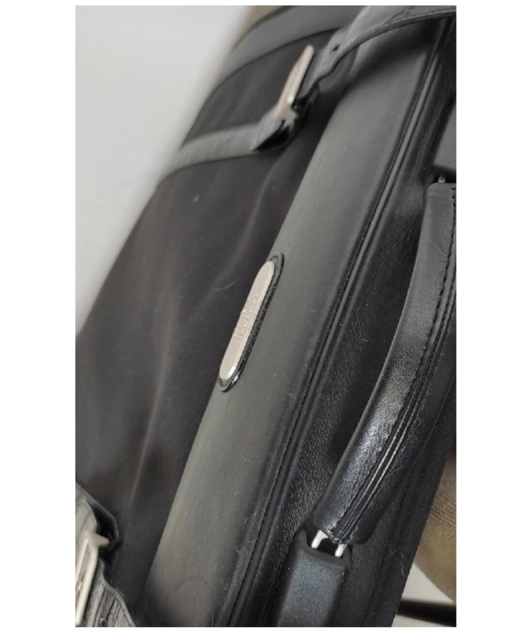 ALEXANDER MCQUEEN Черный кожаный чемодан, фото 3