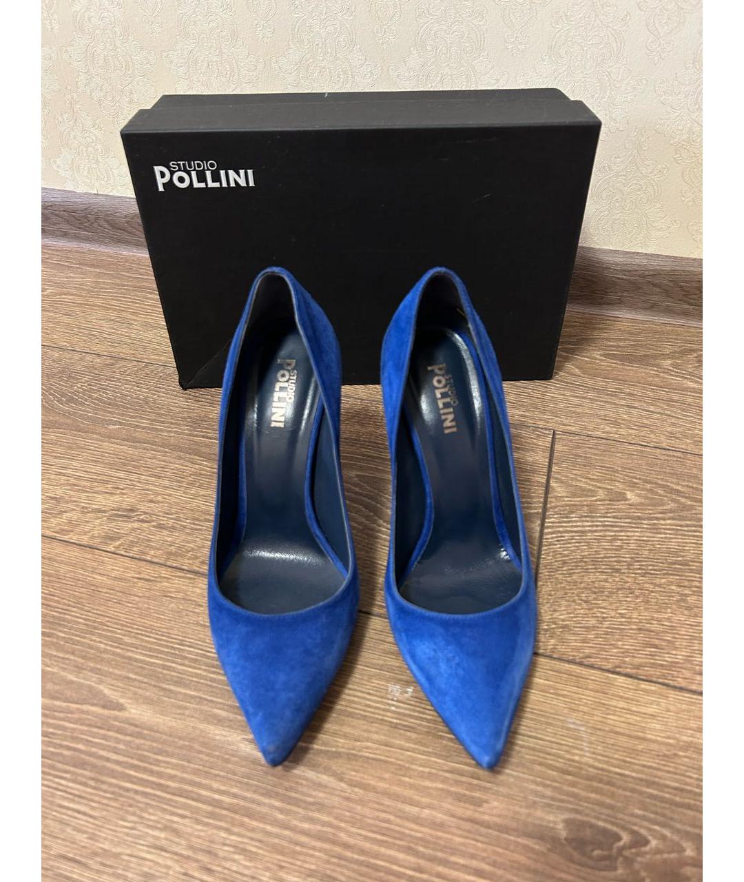 POLLINI Синие замшевые туфли, фото 2