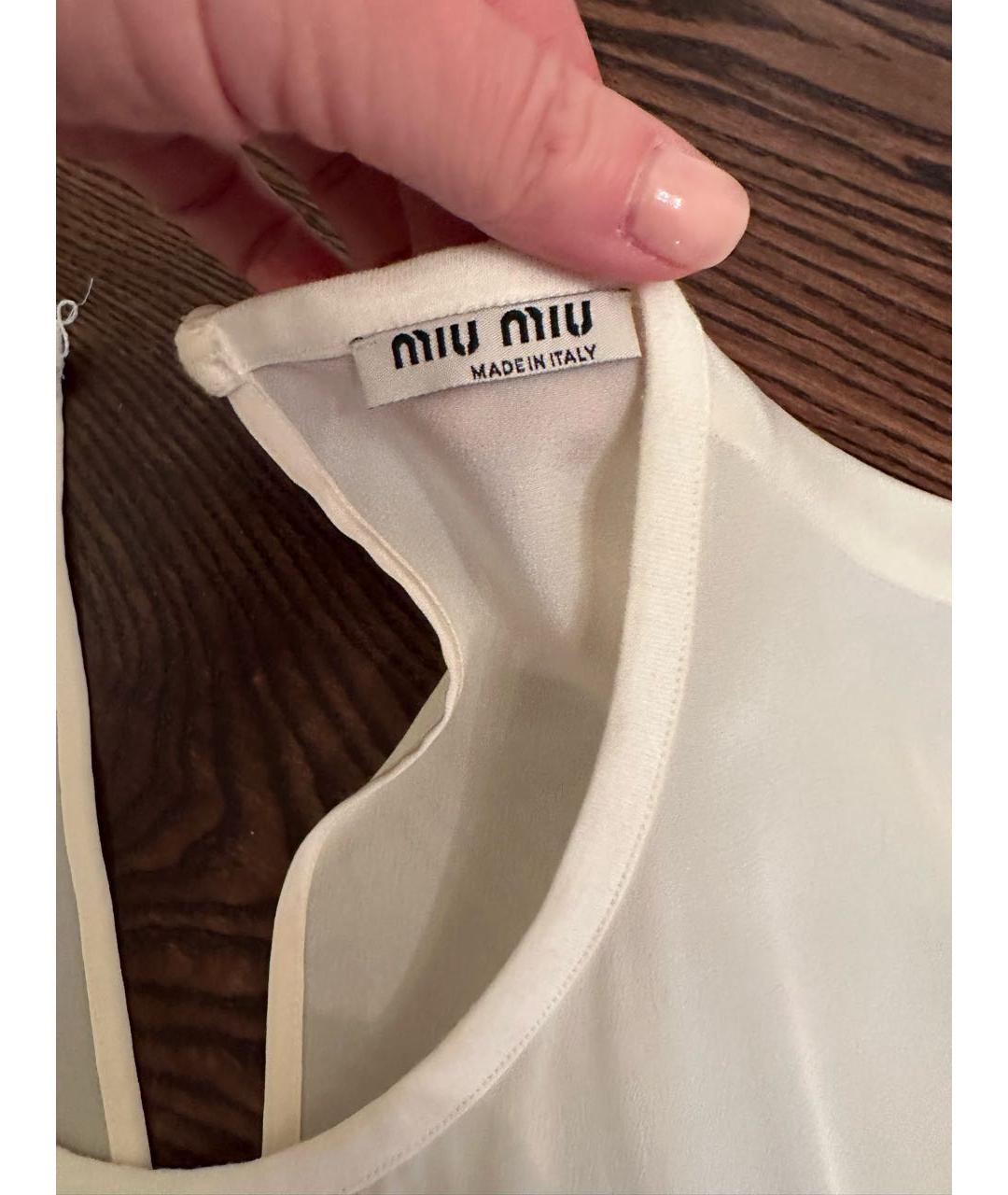 MIU MIU Хлопковая футболка, фото 6