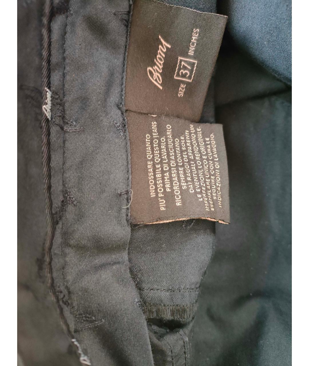 BRIONI Темно-синие хлопковые повседневные брюки, фото 4